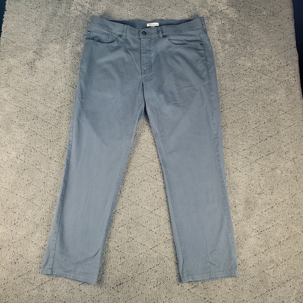 Peter Millar Pants Mens 36x28 Blue Crown Soft Touch Twill‎ Five Pocket Straight